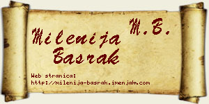 Milenija Basrak vizit kartica